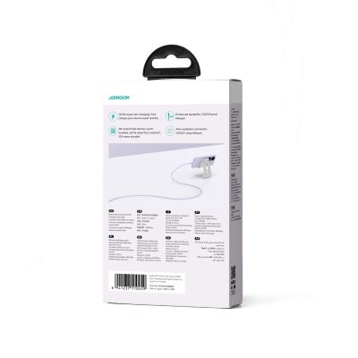 3. Kabel Joyroom Multi-Color Series S-A34 USB-A / USB-C 100W 1m - fioletowy