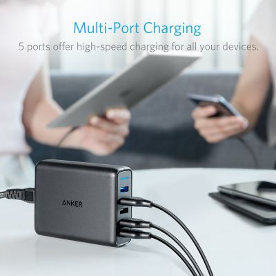 5. Ładowarka USB Anker PowerPort Speed 5 A2054L11 63W Quick Charge 3.0