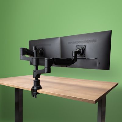 5. Uchwyt do monitorów R-Go Tools R-Go Monitorarm 0"-32" 2TFT Max.9KG Caparo 4 Gasfeder sidabrinis