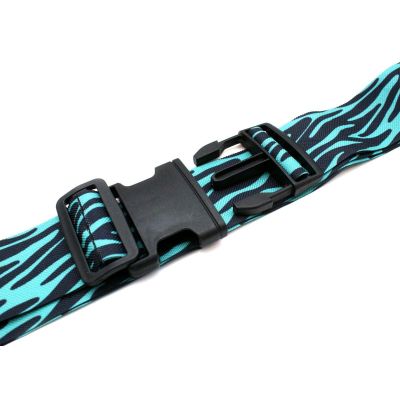 8. UNIWERSALNY PAS ZABEZPIECZAJĄCY DO WALIZKI SPINAJĄCY 180x5CM PROWORLD ZEBRA NIEBIESKI