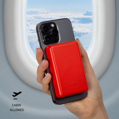 3. Powerbank SBS TEBB5000MAG1CR 5000 mAh kompatybilny z MagSafe - czerwony
