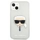 3. Etui Karl Lagerfeld Glitter Karl's Head na iPhone 13 mini - srebrne