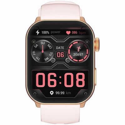 5. Smartwatch Damski GRAVITY GT28-6 Pasek + Bransoleta Różowe złoto Różowy