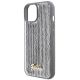 6. Etui Guess Sequin Script Metal na iPhone 15 - srebrne