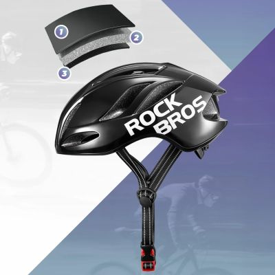 3. Kask rowerowy Rockbros TS-42 lekki 58-62 cm - czarny