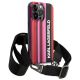 3. Etui Karl Lagerfeld Color Stripes Strap na iPhone 14 Pro - różowe