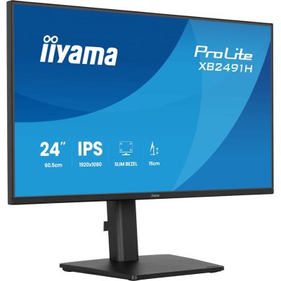50. iiyama ProLite XB2491H-B1 monitor komputerowy 60,5 cm (23.8") 1920 x 1080 px Full HD LCD Czarny