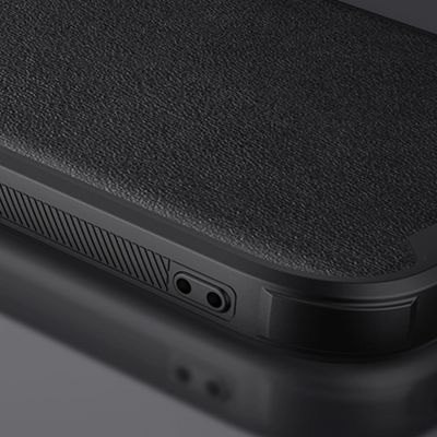 14. Nillkin CamShield Leather S Case etui iPhone 14 Plus pokrowiec z osłoną na aparat niebieskie