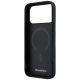 7. Etui Mercedes Leather with Crossed Lines MagSafe na iPhone 17 Pro - czarne