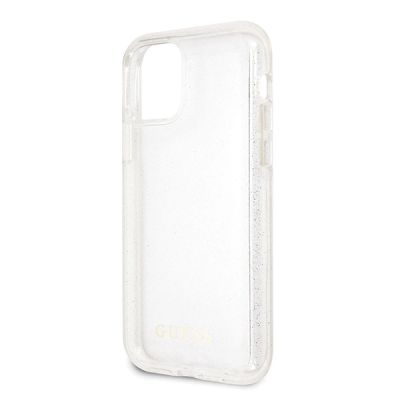 3. Etui Guess Glitter na iPhone 11 Pro Max - srebrne
