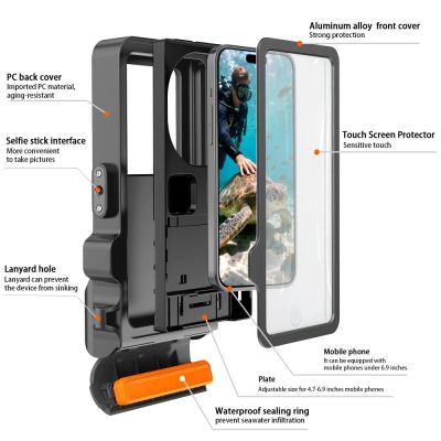 4. Etui wodoodporne Tech-Protect IPX8 Pro na telefon - szaro-czarne
