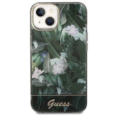 3. Etui Guess Jungle Collection na iPhone 14 Plus - zielone
