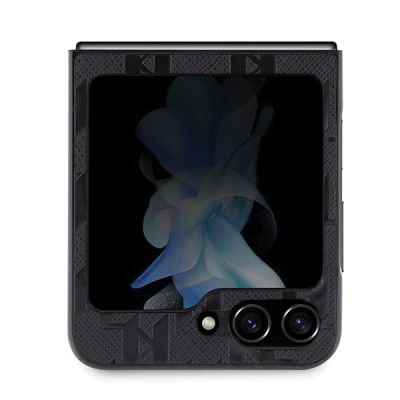 3. Etui Karl Lagerfeld Saffiano Monogram Choupette Pin na Samsung Galaxy Z Flip 5 - czarne