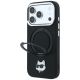 2. Etui Karl Lagerfeld with Ring Stand 360 Choupette Head Pin MagSafe na iPhone 18 Pro / 17 Pro - czarne