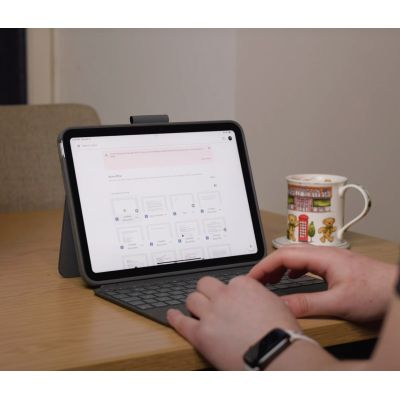 Logitech Combo Touch QWERTY British English Smart Connector Szary