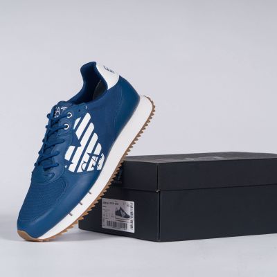 19. Sneakersy męskie Emporio Armani EA7 buty sportowe niebieskie (X8X114-XK270-S290)