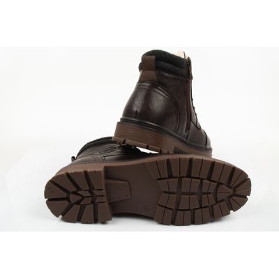 9. Wrangler buty męskie trzewiki Gillen Fur brązowe ocieplane botki modne