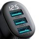 3. Ładowarka samochodowa Joyroom JR-CCD03 3.4A z wyświetlaczem 3x USB-A - czarna