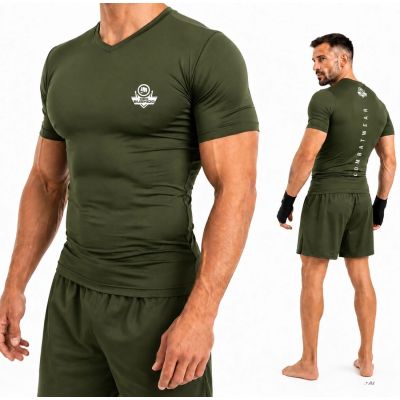 Koszulka kompresyjna męska ARMY GREEN COMBATWEAR | DBX Bushido