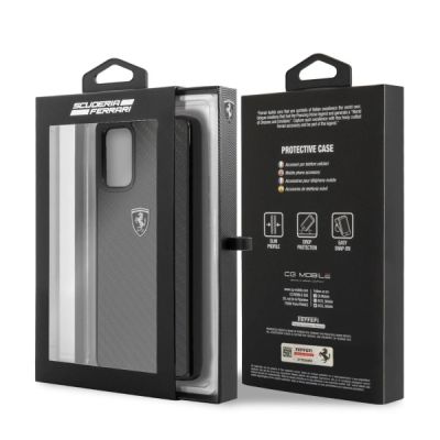 7. Etui Ferrari Carbon Heritage na Samsung Galaxy S20+ - czarne