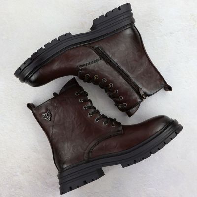 29. Kozaki damskie workery ze skarpetą czarne Sabatina