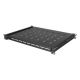 8. LANBERG WYSUWANA PÓŁKA DO SZAF RACK 19" 350MM CZARNA (1U/445X350MM UDŹWIG DO 35KG, MONTAŻ 4PUNKTOWY)
