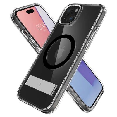 13. Etui Spigen Ultra Hybrid S MagSafe z podstawką do iPhone 15 Plus - czarne