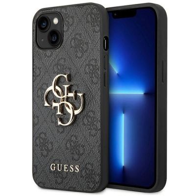 Etui Guess 4G Big Metal Logo na iPhone 14 / 15 Plus - szare