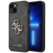 Etui Guess 4G Big Metal Logo na iPhone 14 / 15 Plus - szare