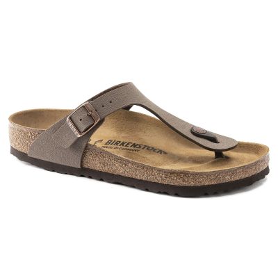 9. Japonki męskie szare Birkenstock Gizeh Birko-Flor Nubuck Stone regular szerokie (43391)