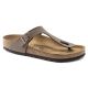 9. Japonki męskie szare Birkenstock Gizeh Birko-Flor Nubuck Stone regular szerokie (43391)
