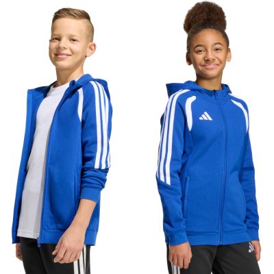 8. Bluza dla dzieci adidas Tiro 26 League Sweat Full Zip Hoodie niebieska KF9102