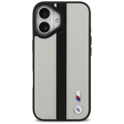 3. Etui BMW M Perforated Stripe Logo MagSafe na iPhone 17 - szare