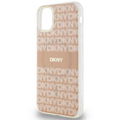 6. Etui DKNY IML Mono & Stripe MagSafe na iPhone 11 / Xr - różowe