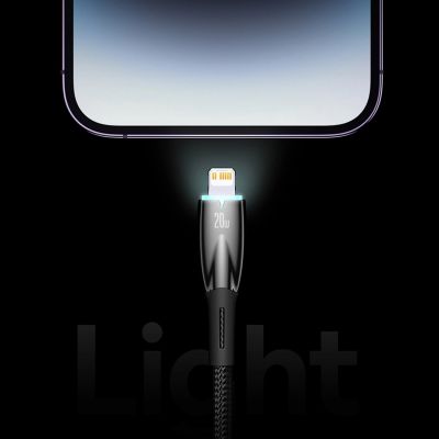 12. Baseus Glimmer Series kabel do szybkiego ładowania USB-A - USB-C 100W 480Mb/s 1m czarny