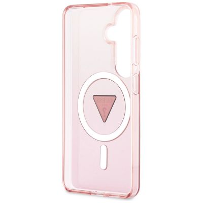 7. Etui Guess IML Gradient Triangle MagSafe na Samsung Galaxy S26 - różowe