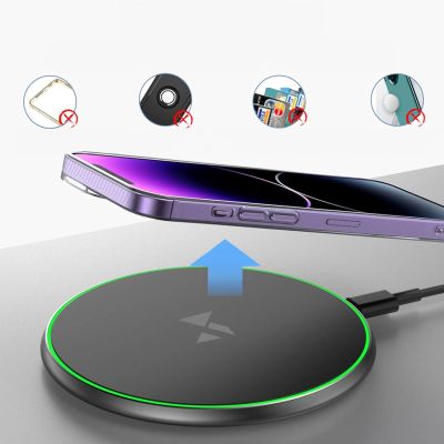 7. Ładowarka indukcyjna Wozinsky WLI-01Y 15W Qi z kablem USB-C - czarny