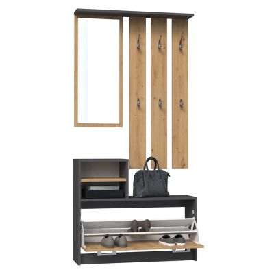 9. GARDEROBA SZAFKA NA OBUWIE ANTRACYT/ARTISAN