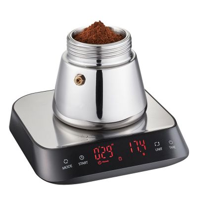 5. Elektroniczna waga kuchenna GEFU PREZISO czarna, stal nierdzewna, Blat prostokąt