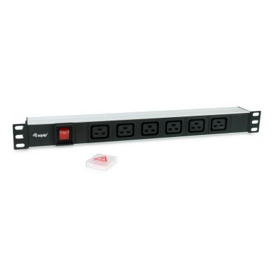 3. Equip 333319 rozdzielacz zasilania PDU 6 x gniazdo sieciowe 1U Czarny