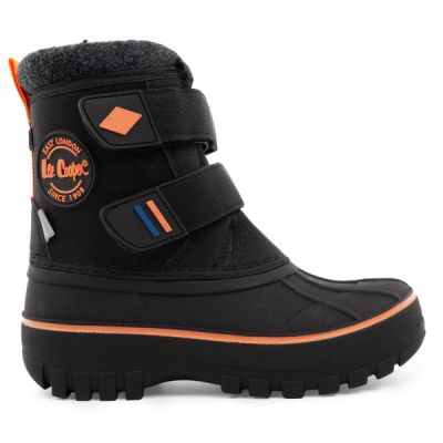 Lee Cooper buty zimowe dziecięce śniegowce czarne ocieplane na rzep