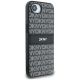 4. Etui DKNY Repeat Texture Pattern with Tonal Stripe na iPhone 16e - czarne