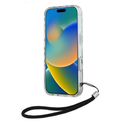 4. Etui Karl Lagerfeld IML Zebra Pattern & Cord na iPhone 16 - czarne