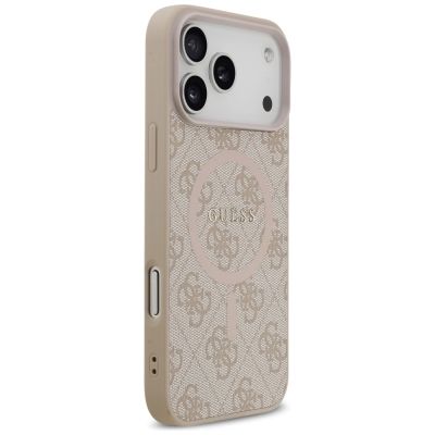 4. Etui Guess 4G Ring Classic Logo MagSafena iPhone 17 Pro Max - różowe