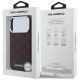 8. Etui Karl Lagerfeld Grained Mono Resin Logo MagSafe na iPhone 17 Pro / 18 Pro - burgundowe