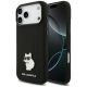 Etui Karl Lagerfeld Silicone Choupette Metal Pin iPhone 18 Pro Max / 17 Pro Max - czarne