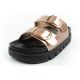 3. Lee Cooper buty laczki damskie klapki złote wygodne platforma modne