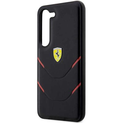 6. Etui Ferrari Hot Stamp Lines na Samsung Galaxy S23 - czarne