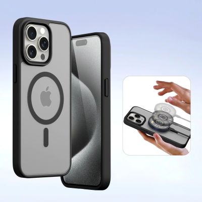 7. Etui skórzane Dux Ducis Lawa na iPhone 15 Pro - czarne
