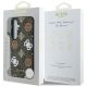 8. Etui Guess 4G Printed Colored Peony Pattern MagSafe do Samsung Galaxy S25 brązowy